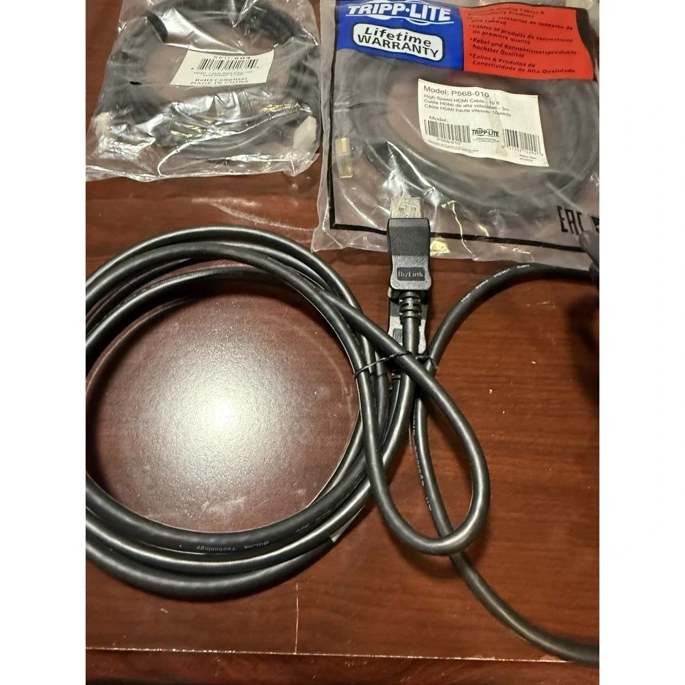 Lot Of 6 HDMI CABLE 10FT,6FT  Wire  White/black‎ - New Open Box